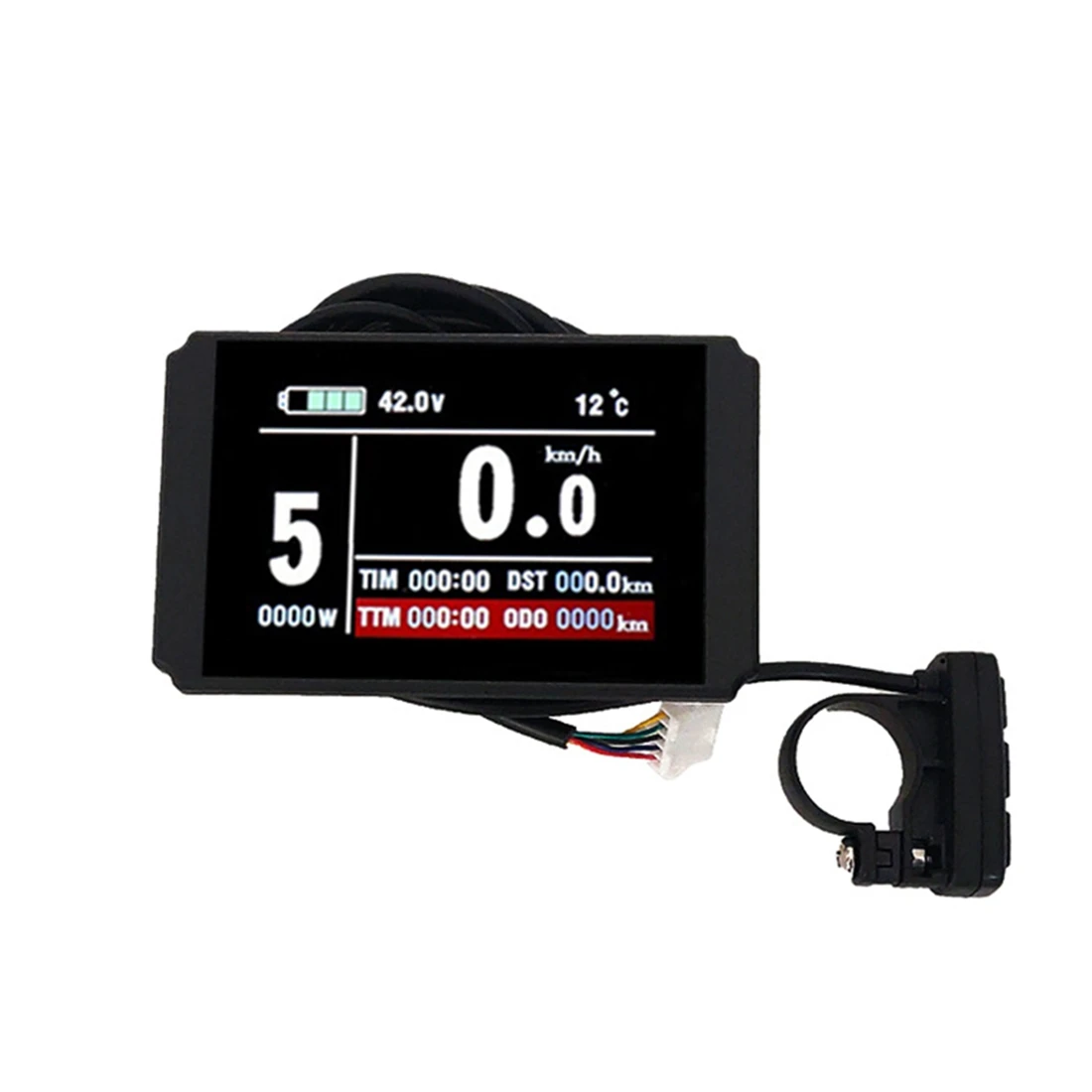 

Bicycle Lithium Battery Modification Accessories 72V KT-LCD8H LCD Color Screen Instrument / SM Connector