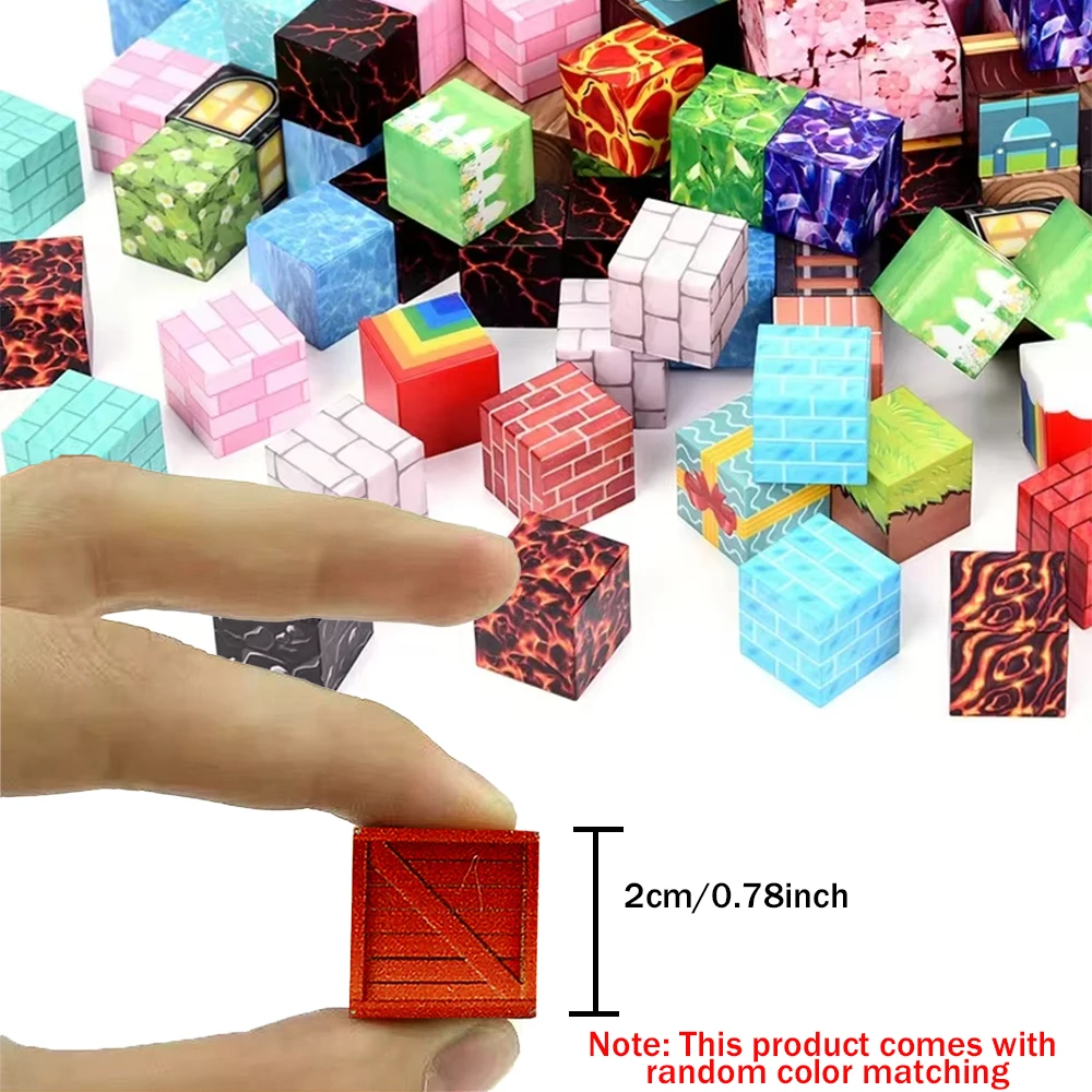 HUIQIBAO Blocs de construction magnétiques éducatifs STEM aléatoires de 50 à 300 pièces pour enfants, garçons et filles, puzzle DIY, cube magnétique sensoriel, cadeau
