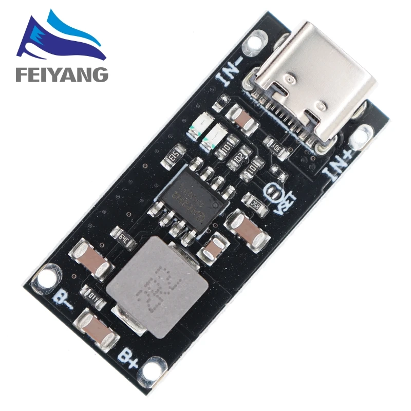 TP5100 Type-C USB Input High Current 1-3A Polymer Ternary Lithium Battery Quick Fast Charging Board IP2312 CC/CV Mode 5V To 4.2V