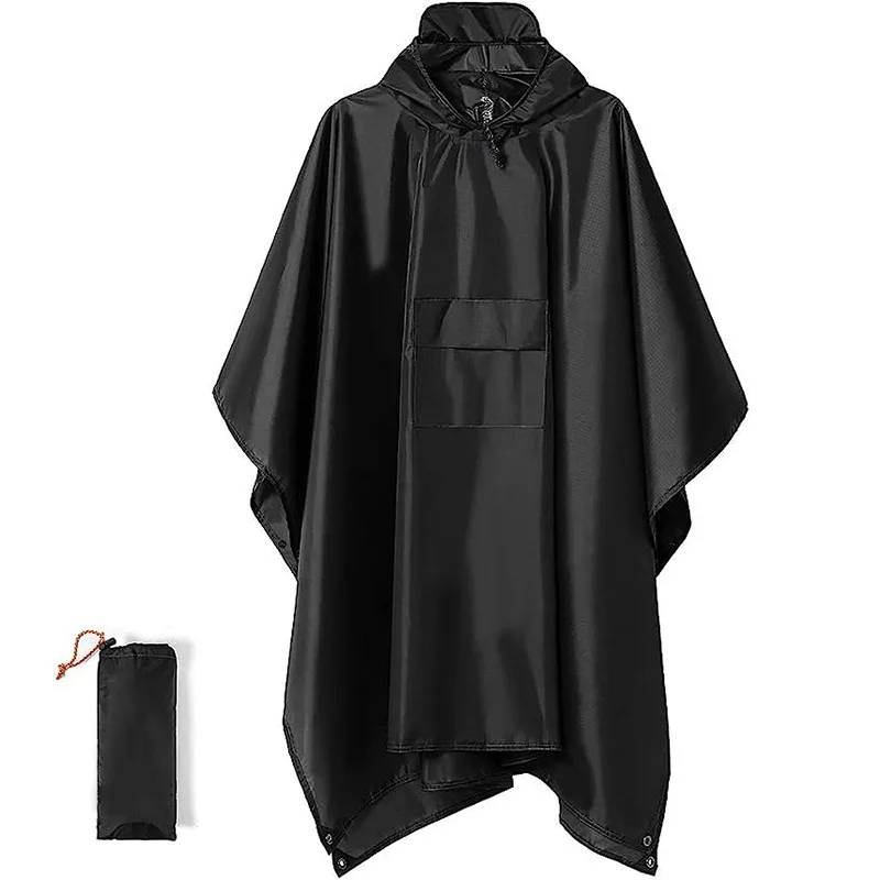 

Breathable Adult Poncho Waterproof Hiking Cloak 3-in-1 Multifunctional Outdoor Raincoat