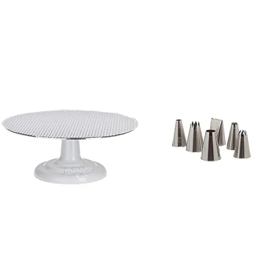 

Cast Iron Cake Stand and Cake Decorating Tip Set
