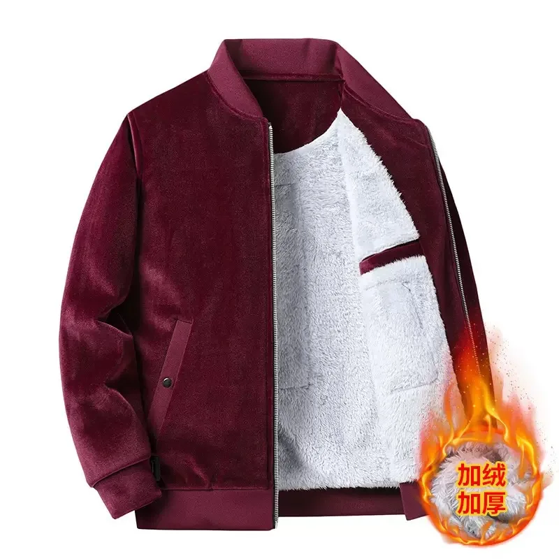 

New Winter Fashion Solid Color Thickened Warm Coat Men's Casual Loose Comfortable Sports Large Size High Quality Jacket M-5XL