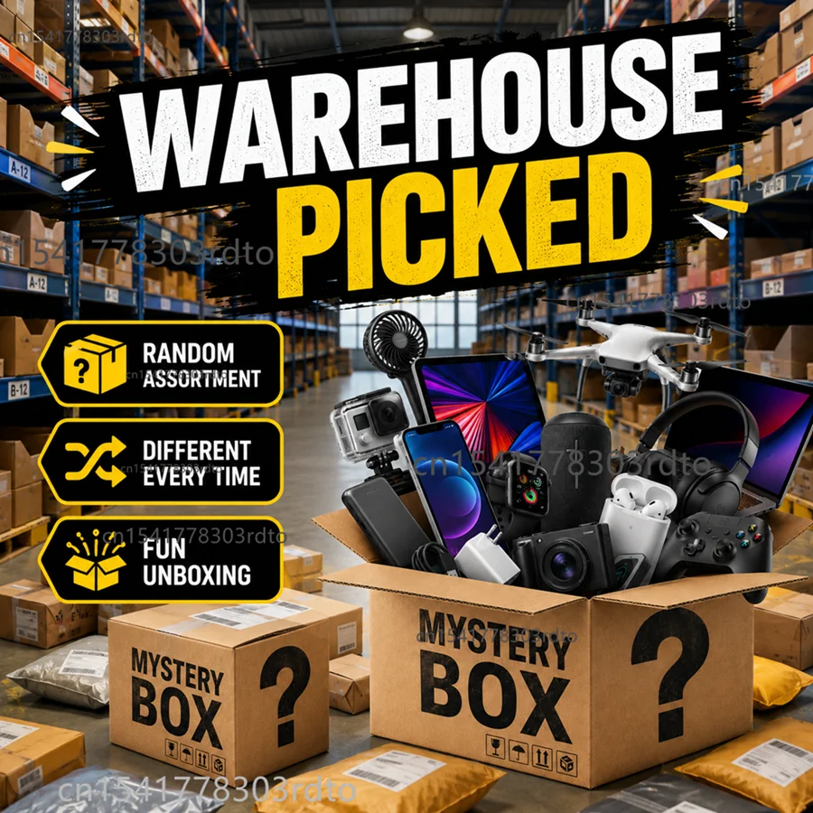 New Random Electronics Mystery Box Tech Blind Box Surprise Gift with Headphones, Smartwatch, Mouse, Gadgets and Laptop Chance view 5