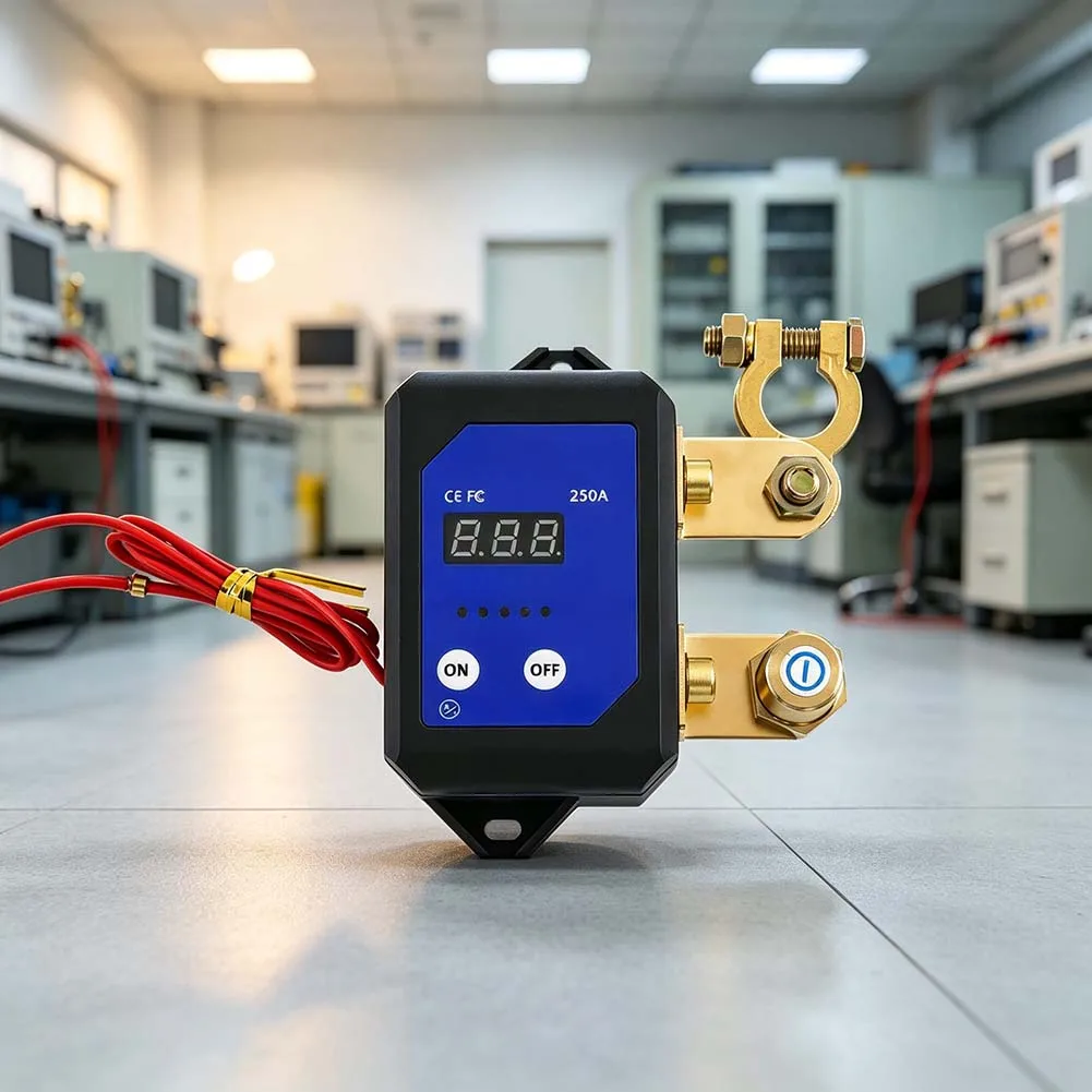 12V 24V 250A Intelligent Battery Disconnect Switch with Wireless Remote and Voltage Threshold Auto-Disconnection