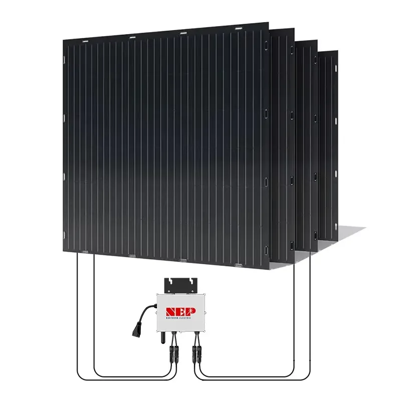 CE Rohs Certified 800W ETFE Flexible Solar Panel Balcony On-Grid Solar System Kit Plug and Play with WiFi Micro Inverter MPPT