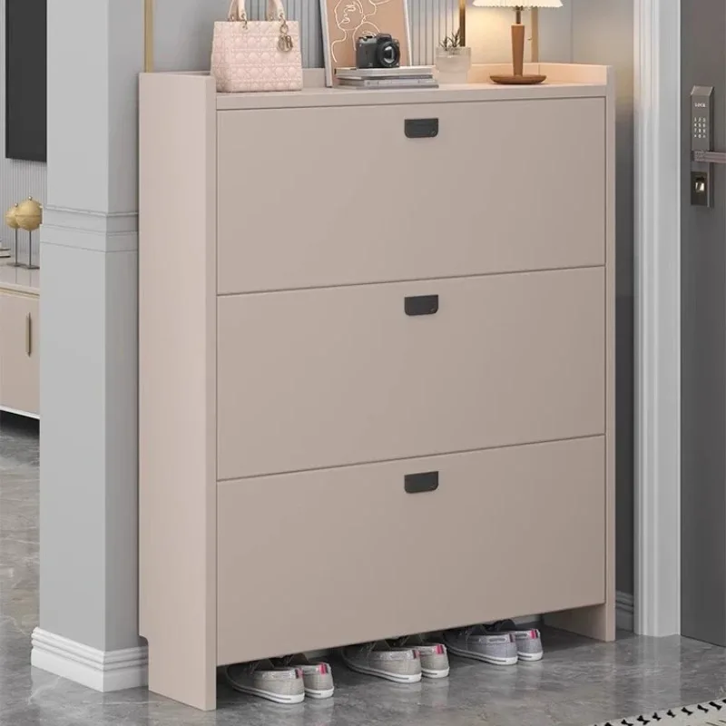 Creative White Luxury Shoe Rack Nordic Indoor Ultra Thin Living Room Big Size Shoe Cabinet Modern Cheap Zapatero Salon Furniture