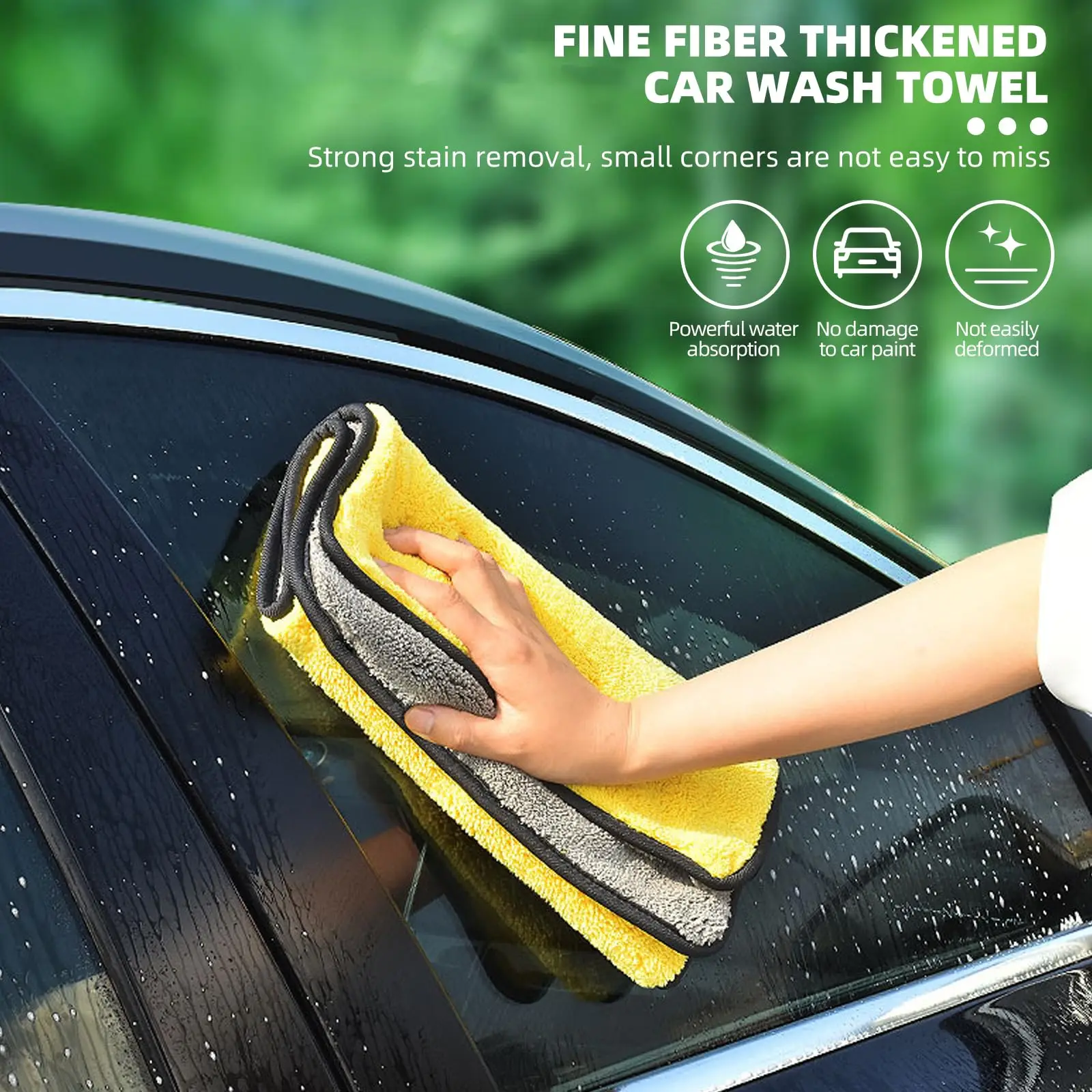 Ultra Fine Fiber Towels for Automobiles Super Thick Car Drying Towels Absorbent Car Washing Cloths Multifunctional Cloths