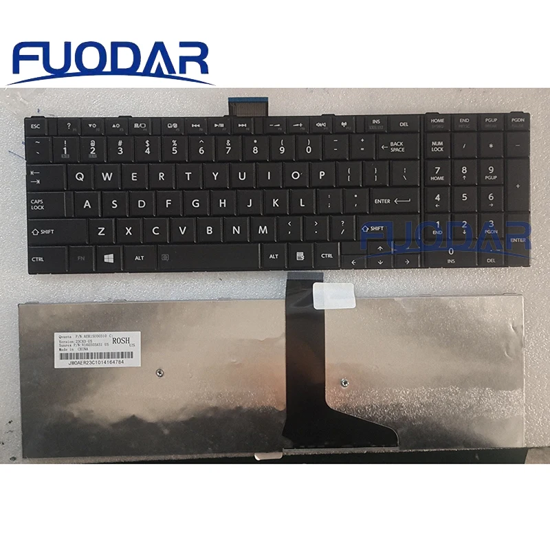 Nouveau clavier d'ordinateur portable pour Toshiba Satelite S50 S55 C70 C75 US NSK-TVRSC