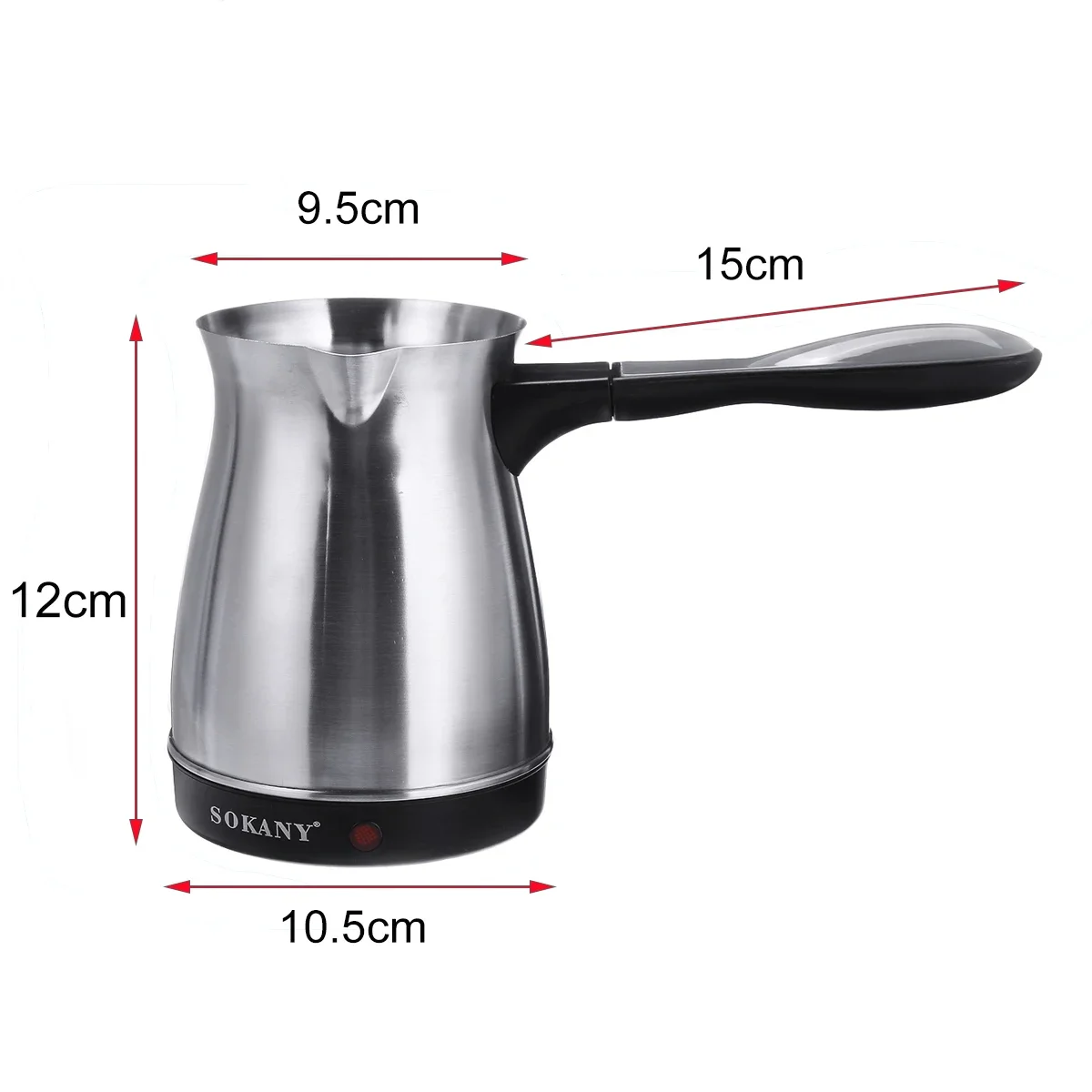 Cafetière électrique portable, Machine à expresso, Cafetière italienne séparée en acier inoxydable, Cafetière grecque turque, 220V, 500ml