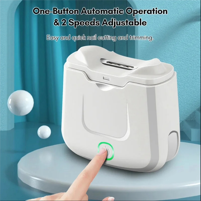 Dispositivo de manicure cortador de unhas elétrico elegante para adultos, polidor de unhas, cortador de unhas automático anti-pitada para bebês e crianças, durável