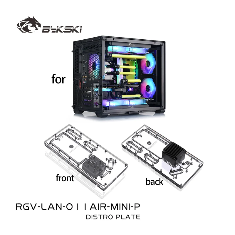 

Bykski RGV-LAN-O11AIR-MINI-P Distro Plate for LIANLI O11 AIR MINI Computer Case for CPU/GPU Water Cooling Block Support DDC Pump