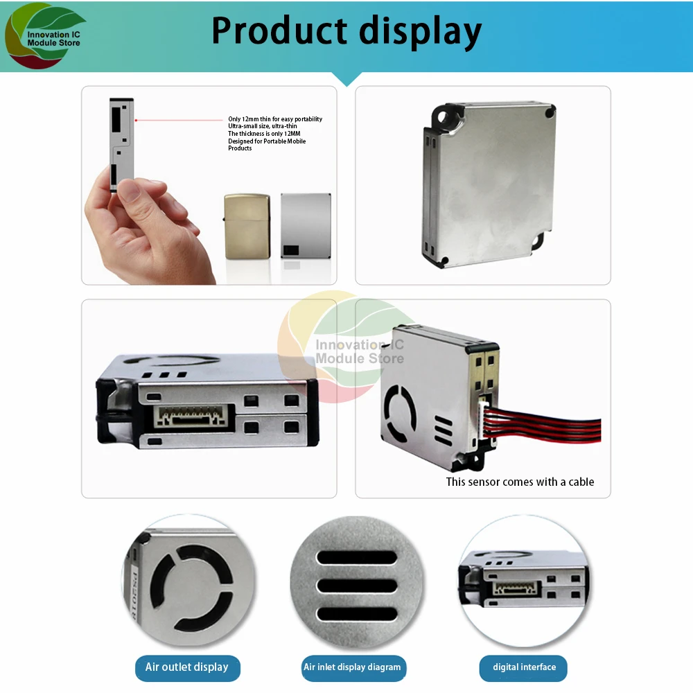 PMS9103M PM2.5 Laser Dust Sensor Module Detection PM2S-3 Indoor Gas Air Quality Detection PMS9003M Flower Pot Sensor Module