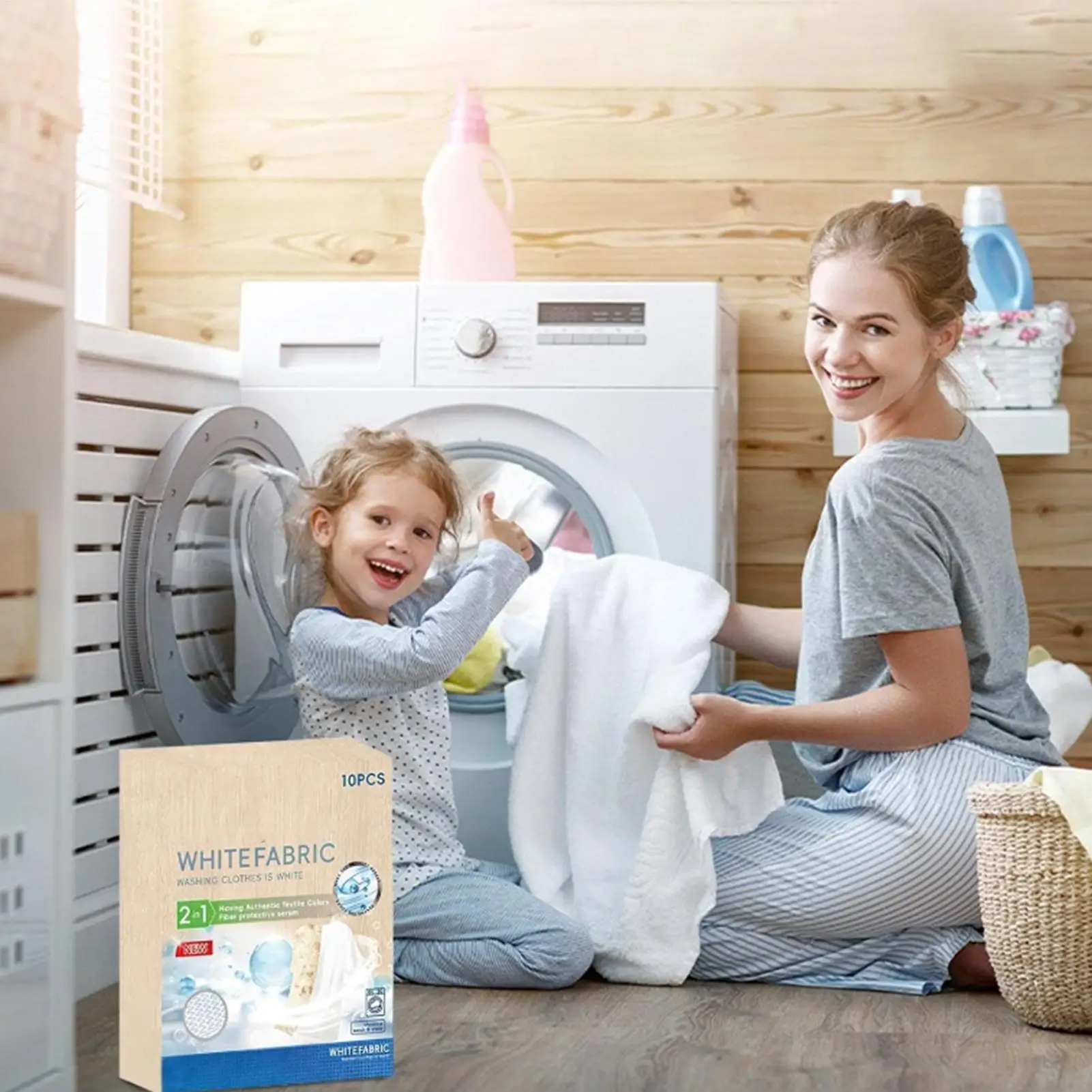 White Fabric Dye 10 Sheets Washing Whitener White Dying Clothes brighten agent for Cotton Wool Wood Linen Laundry Clothing Shirt - view 2