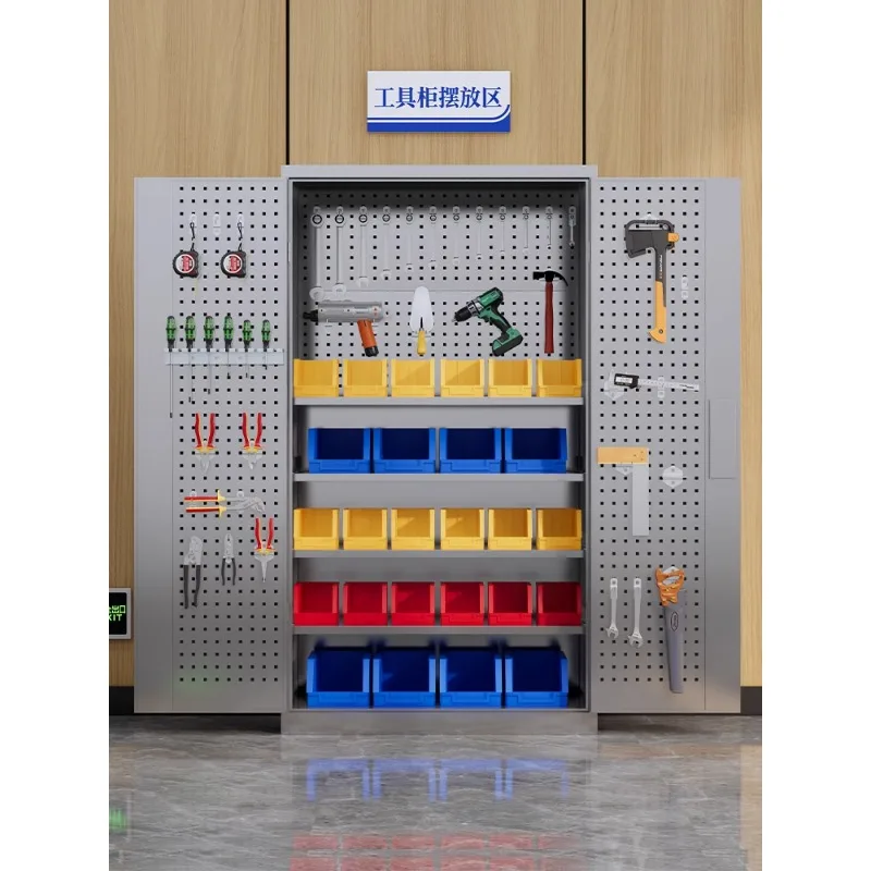 Stainless Steel Tool Cabinet Workshop Heavy Duty Stainless Steel Tool Box Storage Cabinet Parts Storage Box