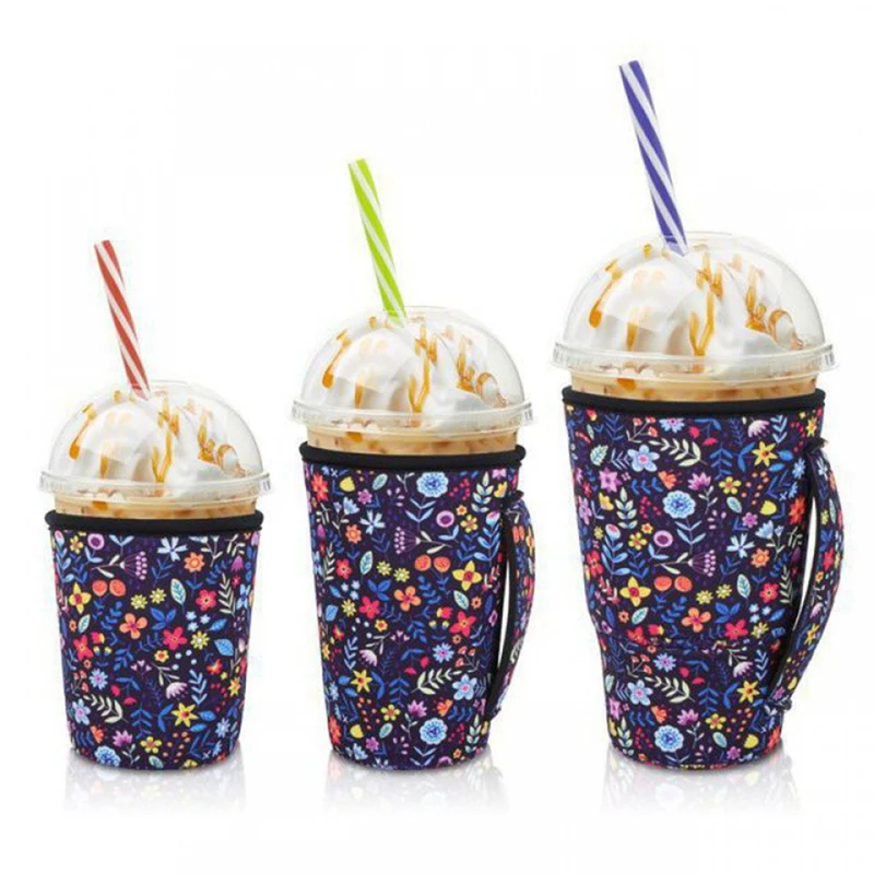 3PCS Reusable Iced Coffee Cup Insulator Sleeve Coffee Cup Thermal Cover Kit For Cold