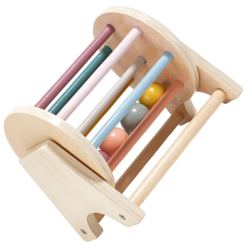 Wooden Textile Drum Educational Montessori Learning Early Development Activity Colorful Rolling Drum Sound Sensory Plaything