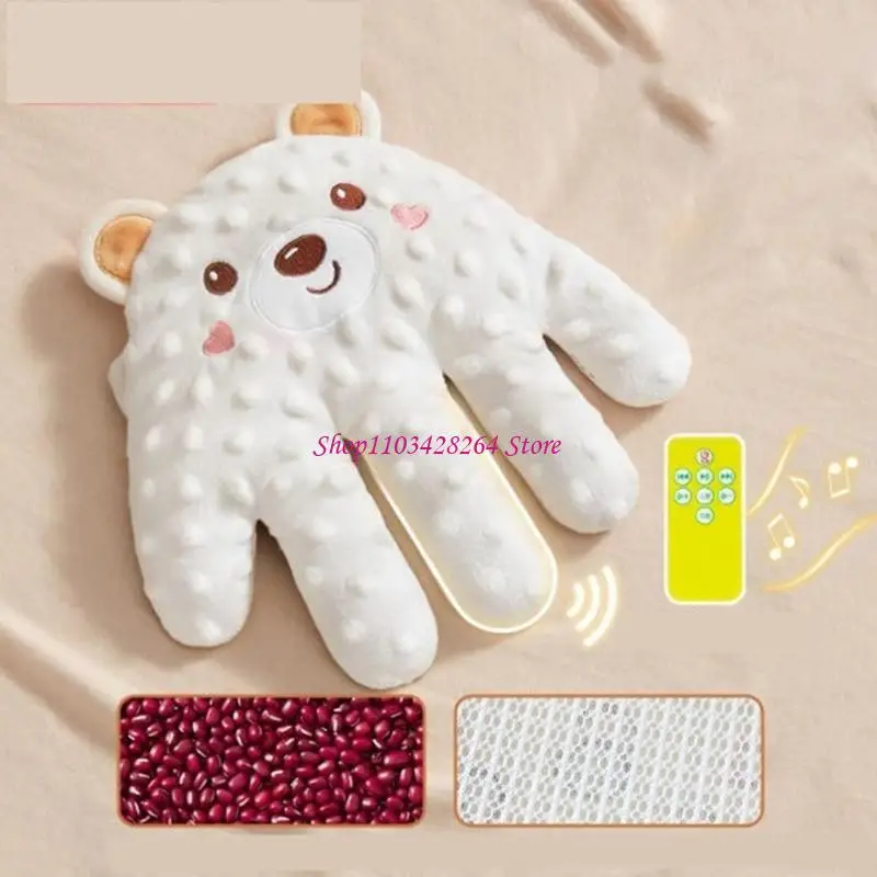 لعبة دمية استرضاء اليد المهدئة لحديثي الولادة مع ميزة الاهتزاز والموسيقى المدمجة