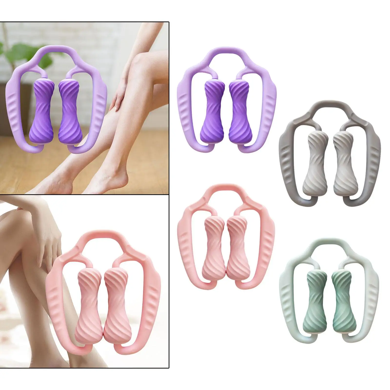 

Wheel Massage Roller Relief Relaxer Hand Held Leg Clamps for Thigh Hand Foot