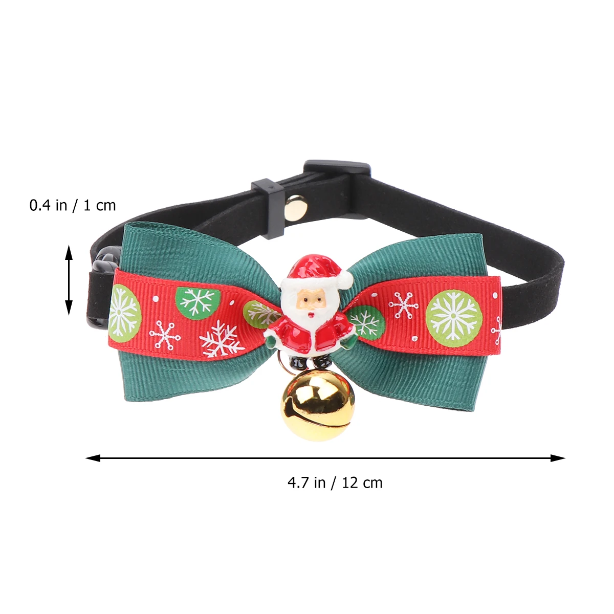 

Christmas Pet Collar Bell Bow Knot Festive Decor Dog Cat Adjustable Belt Simple Design Bright Color Medium Pets