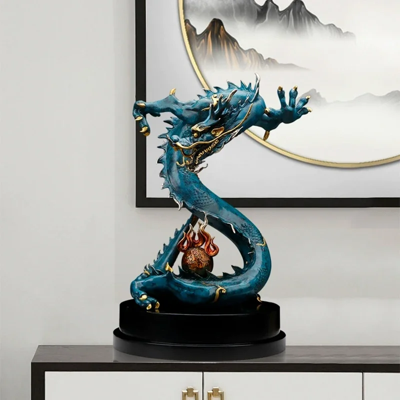 

Zodiac Dragon Statue Ornament, Brass Crafts, Living Room Office Desktop Decoration, Home Artwork Sculpture,Creative Luxury Gifts