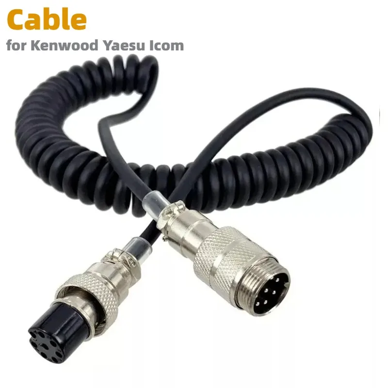 Microphone 8Pin Mic Extension Cable Male to Female for Kenwood MC-60 MC-90 Mc-60A Yaesu MD-100 MD-200 MD-1 M-1 Icom SM-50 SM-30