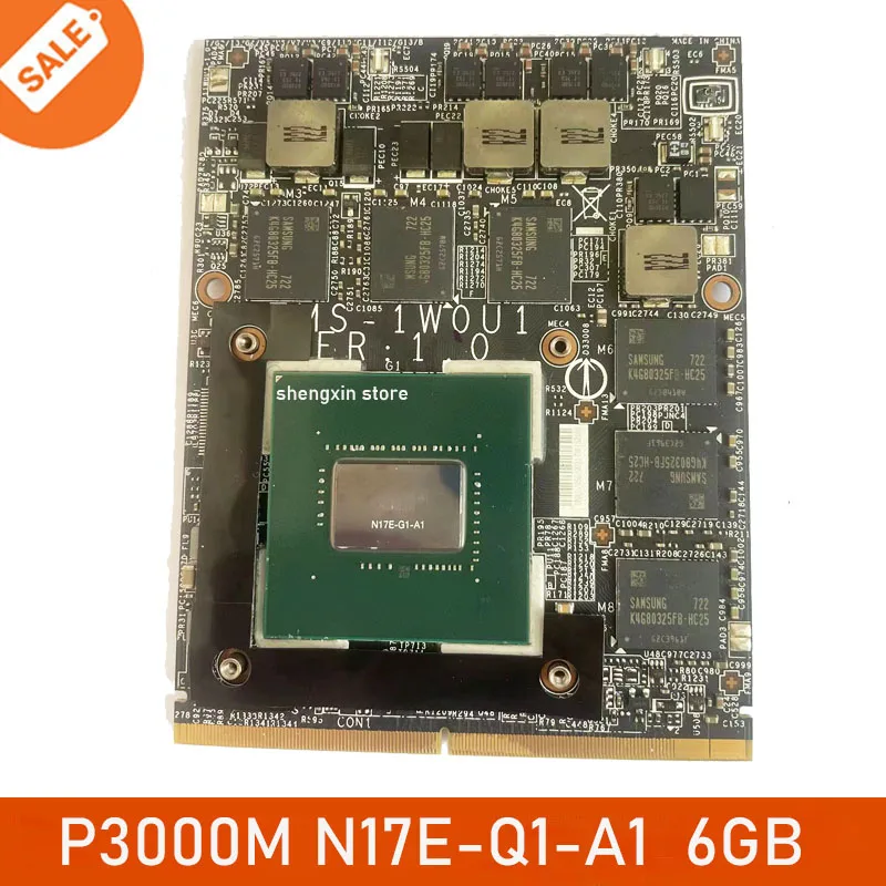 

Quadro P3000 P3000M Video Graphic Card N17E-Q1-A1 S/N:0324616232934 for HP laptop ZBook17 G3 G4 DELL M7710 M7720