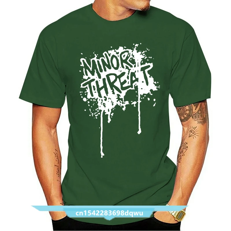 MINOR THREAT T-Shirt Drip Logo Black New Authentic S-XL Summer Men Fashion TeeComfortable T shirtCasual Short Sleeve TEE