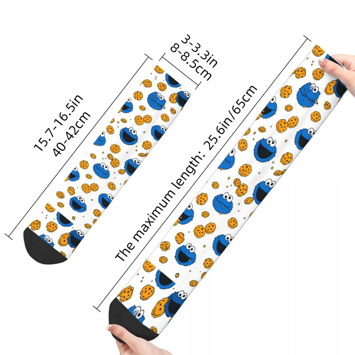 Men Women Cookies Monsters Socks Warm Funny Happy Cute Cartoon Socks Harajuku Accessories Middle Tube Stocking Little Small Gift