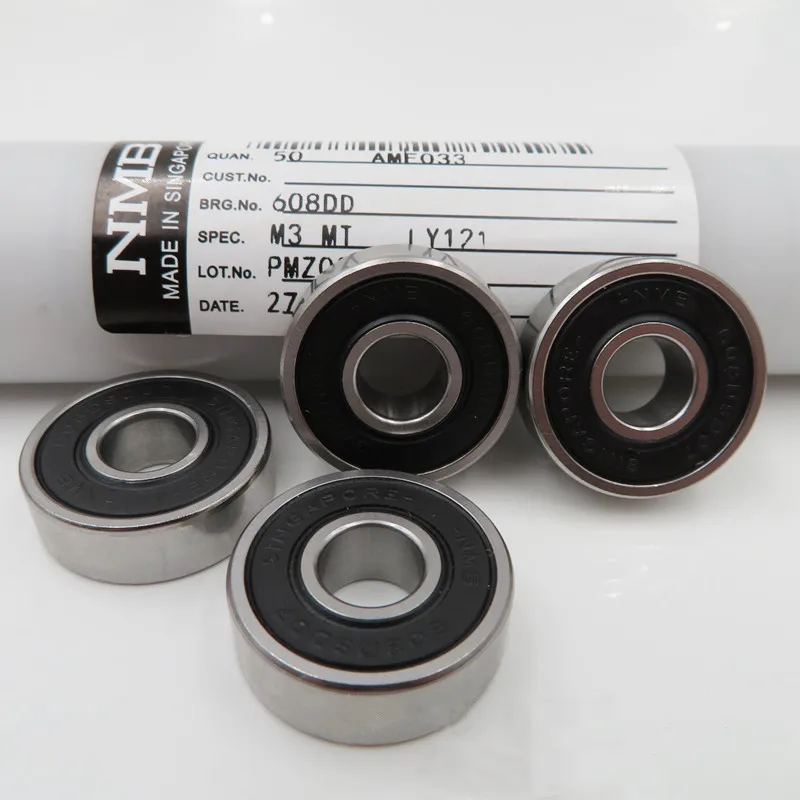 50pcs Minebea NMB bearing R-2280D 8*22*7mm 608DD 608-2RS precision miniature ball bearings 2280 608 8x22x7 mm