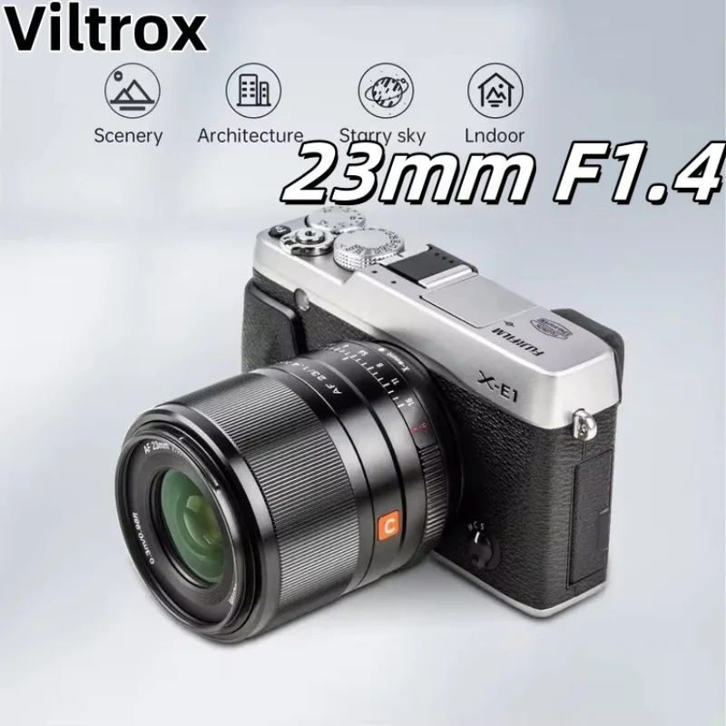 Viltrox AF 23 مللي متر F1.4 عدسات تركيز تلقائي لسوني E ZVE10 A6700 Fujfiilm XF نيكون Z شاشة Z6 Z8 APS-C كاميرا