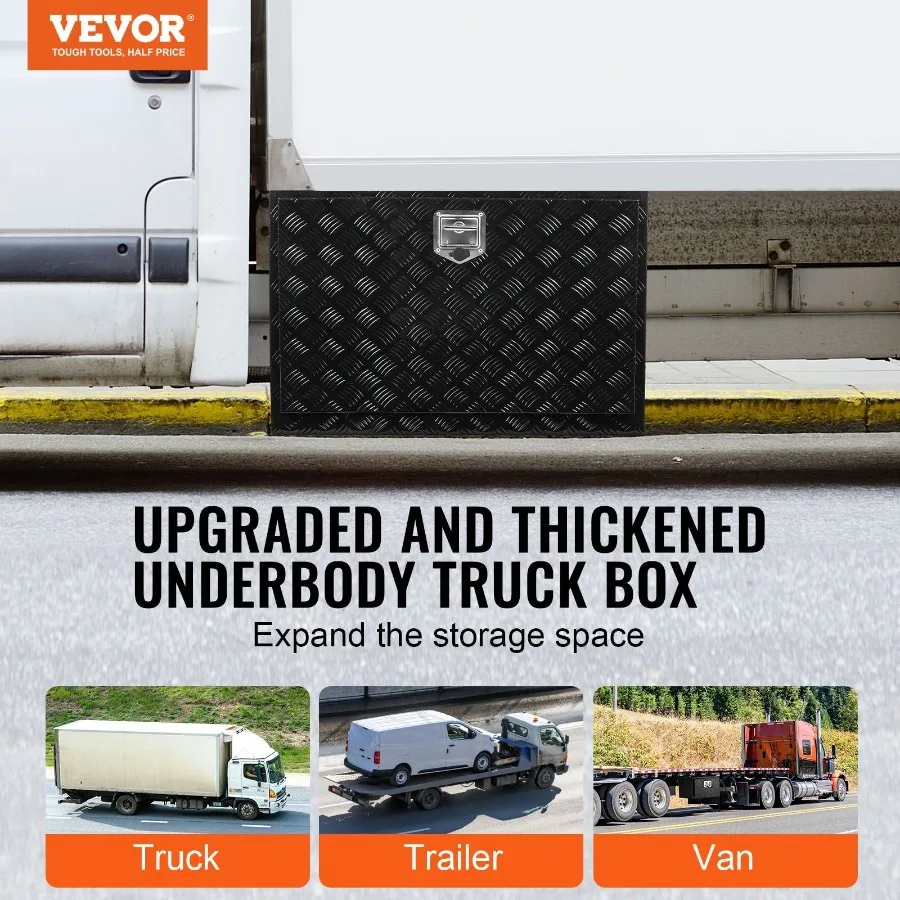 Underbody Aluminum Truck Tool Box 48 x 17 x 18 Trailer RV Tool Storage