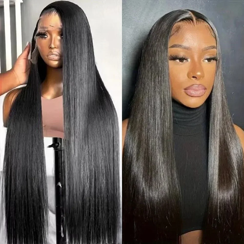 

10A 30 Inch Straight Lace Front Wigs Human Hair Straight Hair Transparent Lace Front Wigs for Women Pre Plucked 200 Density