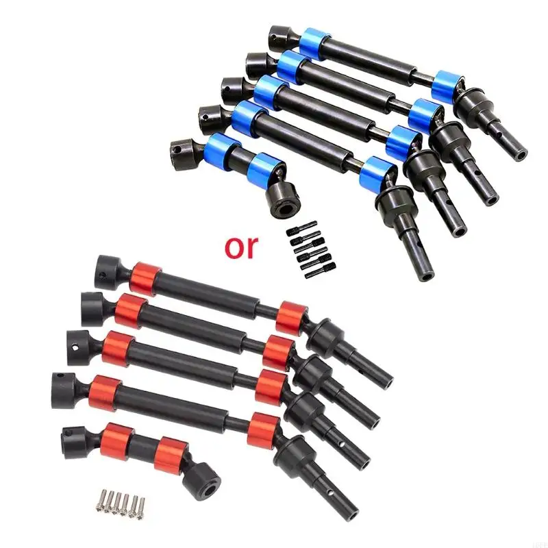 

16FE 5pcs Shafts Front Rear Shaft Cvd for Scx10 Cc01 D90 D110 Crawler