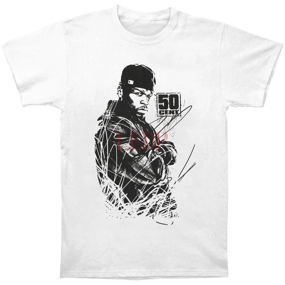 50 Cent Mens Scribble Image Short Sleeve T-Shirt