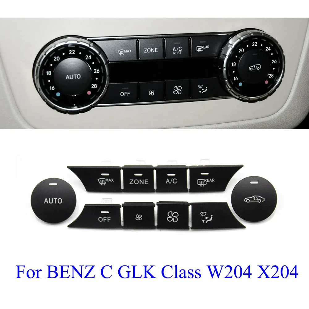 Central Console Air Conditioning Volume Key Heater AC Button Accessories For Mercedes Benz C GLK Class W204 X204 C180 C200 C300