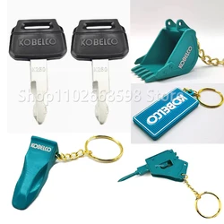 2pcs K250 Key For Kobelco For Excavator Heavy Equipment Keychain Ignition Key with Bucket Key Chain