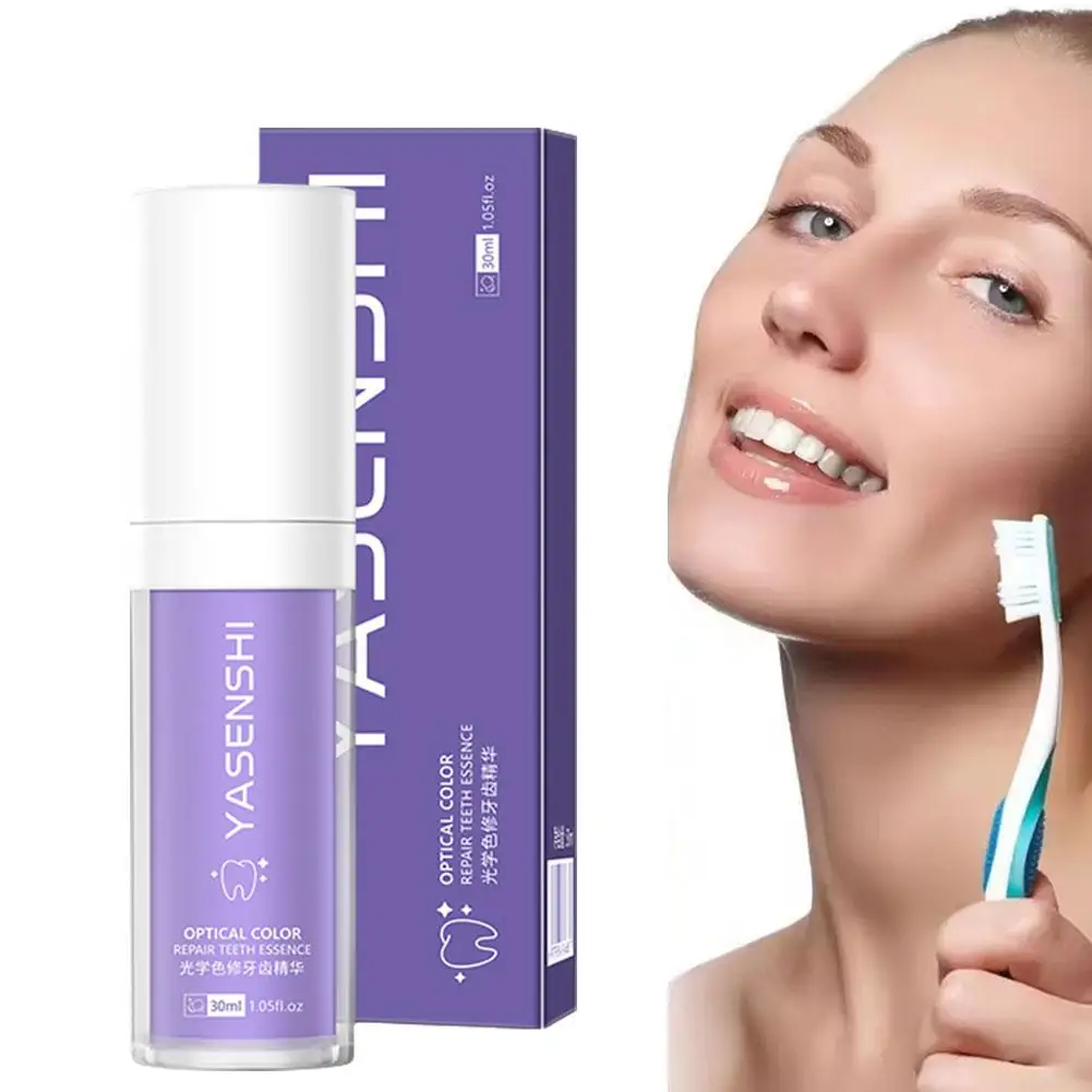 V34 Roxo Creme Dental Clareador, Remover Manchas, Reduzir Amarelecimento, Cuidar dos Dentes, Iluminamento da Respiração, A9c0, 30ml