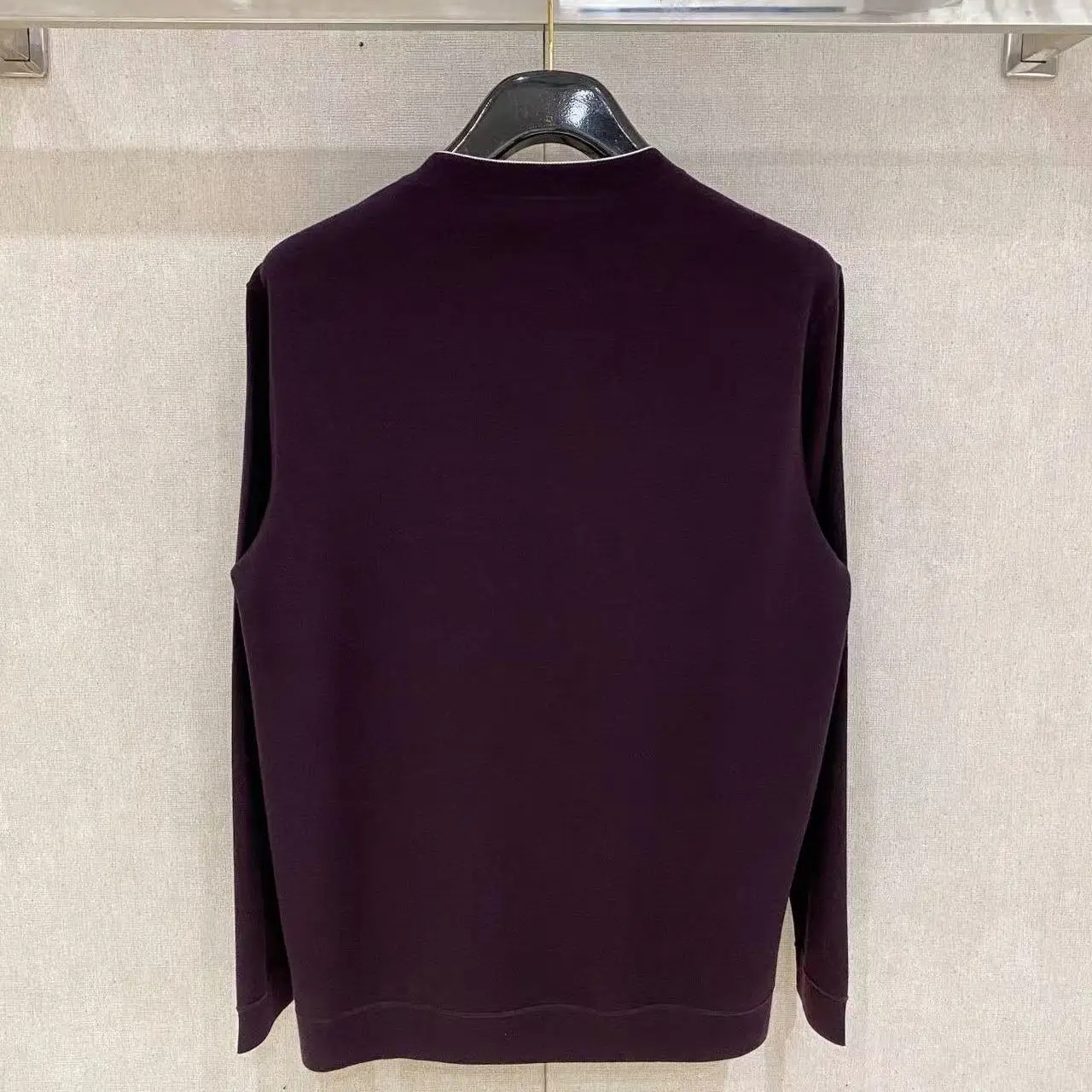 BC new old money style men's embroidered crew neck knitted sweater business casual long-sleeved sweater