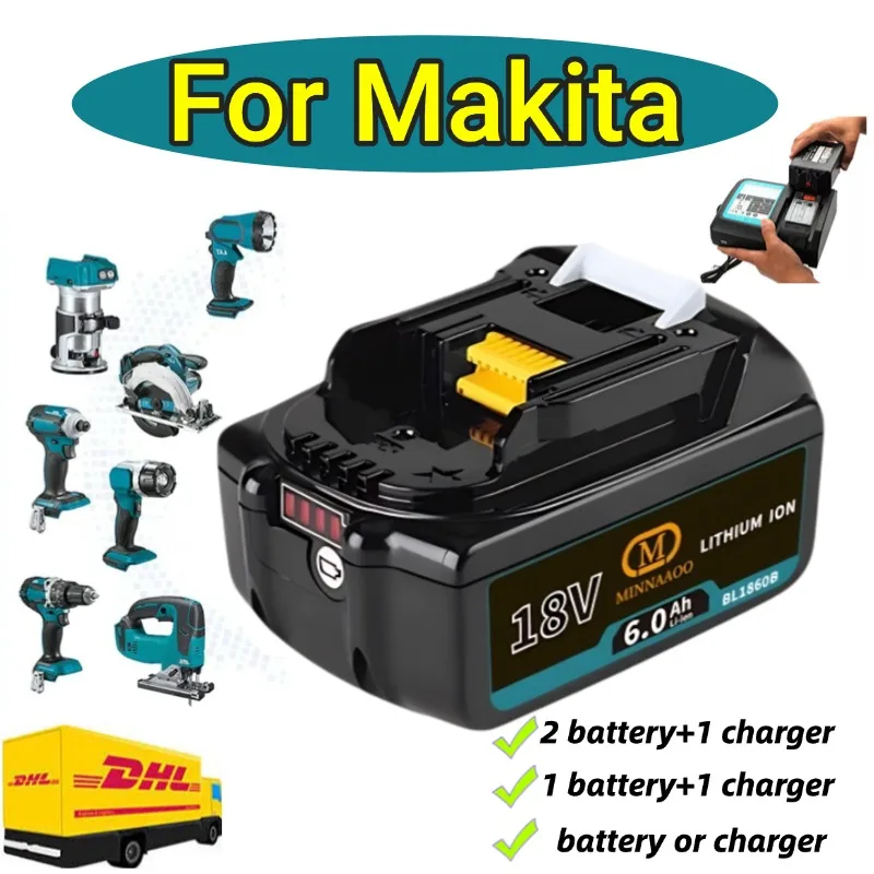 

Оригинальный аккумулятор Makita 18 В, 6000 мАч, замена BL1840 BL1850 BL1830, для Makita Аккумулятор для аккумуляторных инструментов