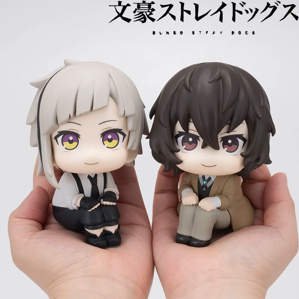 10cm Bungou Stray Dogs Anime-Figur Look Up Nakajima Atsushi Actionfigur Q-Version Dazai Osamu Figurine PVC Sammlerstück Spielzeug