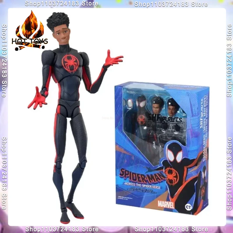 Shf Anime Spider-man Figuarts Miles Morales Gwen Action Figures Spider Man Figurine Spiderman Figure Pvc Model Doll Toys Gifts