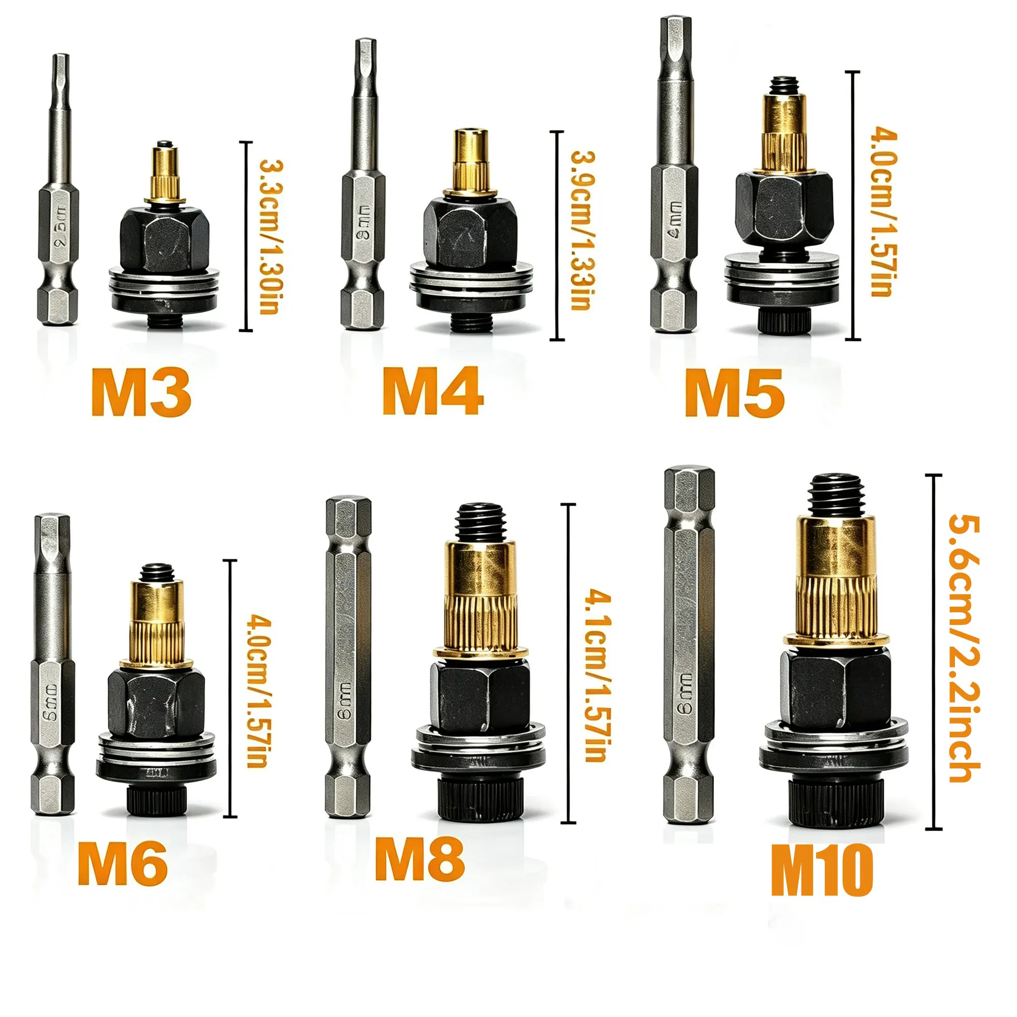 10set Manual Riveting Tool Set M4~M10 Rivet Nuts Rivet Gun Heads Nut Installation Easy-to-Use