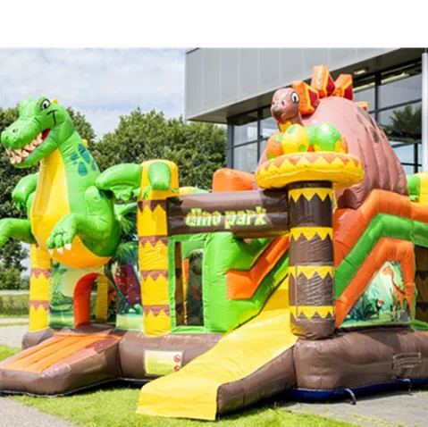 

Высококачественный разноцветный надувной батут с горкой