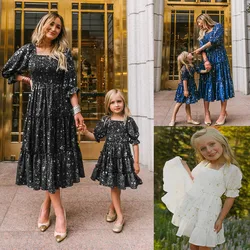 Mother Kids Family Matching Dresses Summer Family Dress Floral Fashion Mommy and Daughter Family Look Dresses Matching Outfits