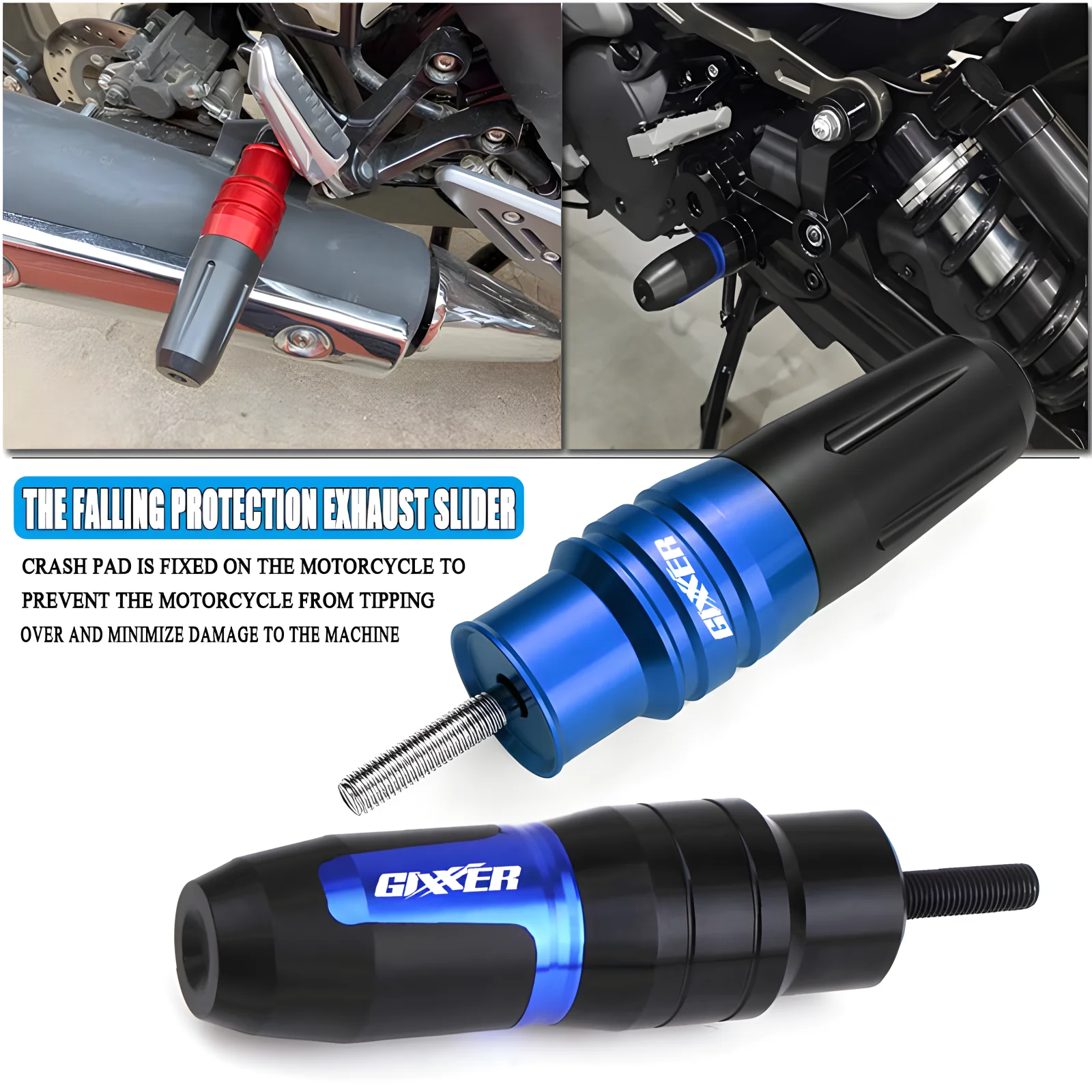 Fit For GIXXER 250 SF 250SF 150 125 2020-2024 Motorcycle Exhaust Slider Protector Protection Engine Crash Pad Frame Sliders