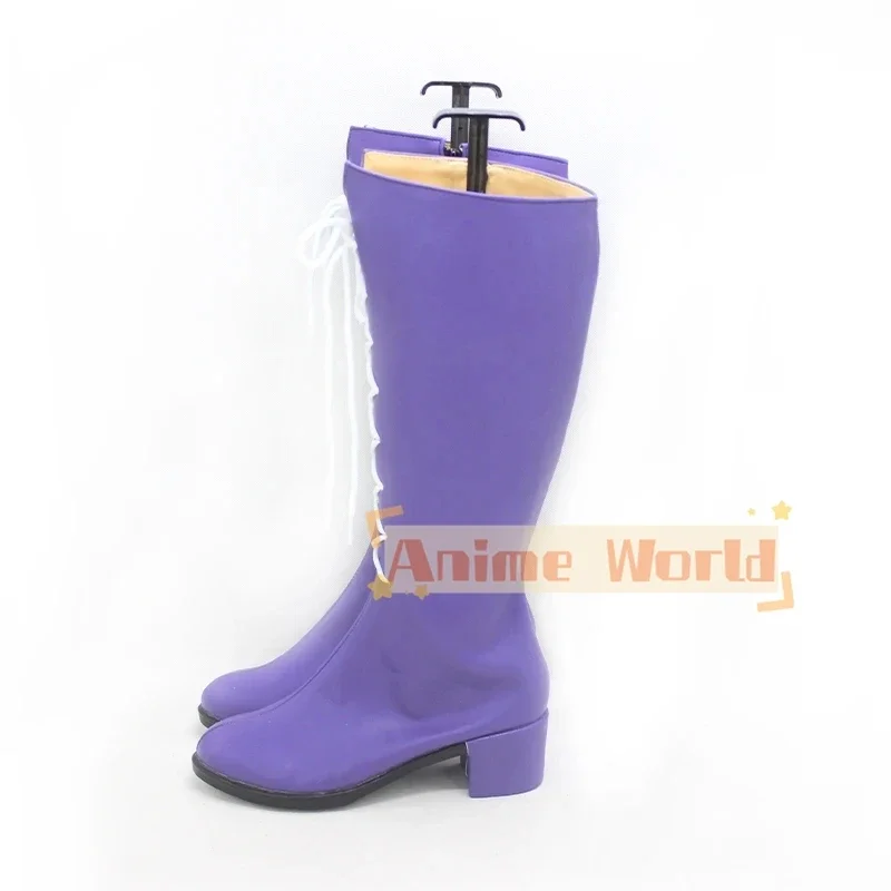 Sailor Saturn Cosplay Shoes Tomoe Hotaru Cosplay Prop PU Leather Shoes Halloween Carnival Boots Custom Made