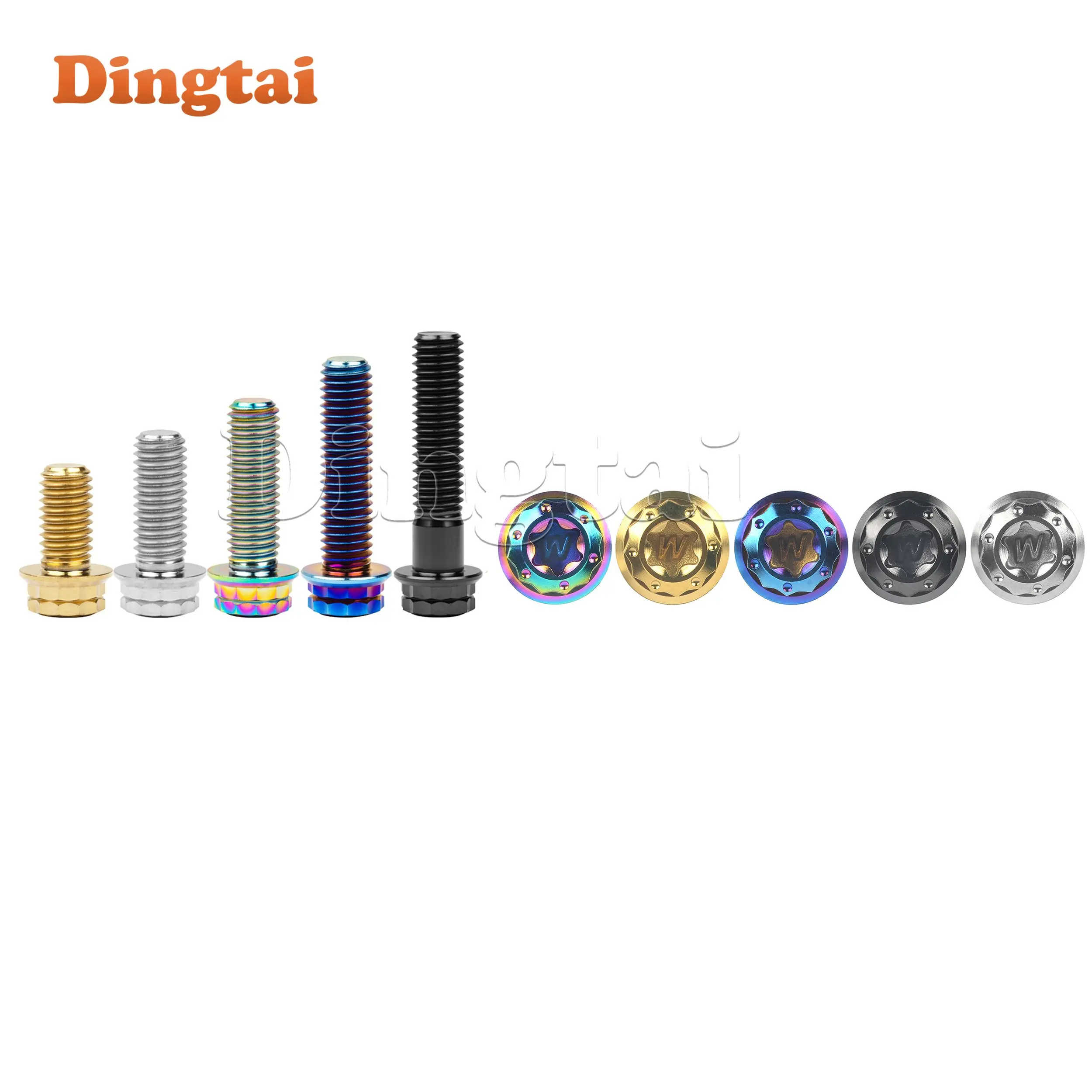 

Титановый болт Dingtai, 10 шт., M10 X 20 ~ 70 мм, T50, Torx, шаг 1,25/1,5, фланец, 12-точечный винт