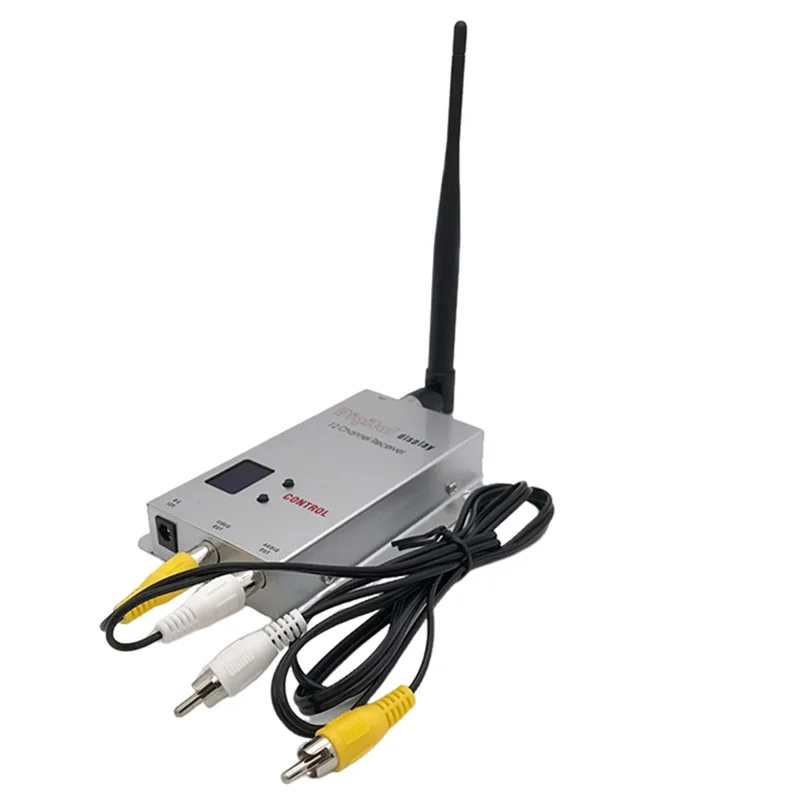 ไร้สายเครื่องส่งสัญญาณ FPV + ตัวรับสัญญาณ 1.2 Ghz 1500 MW 8CH AV Sender TV Audio Video Transmitter สําหรับ QAV250 250 FPV Quadcopter
