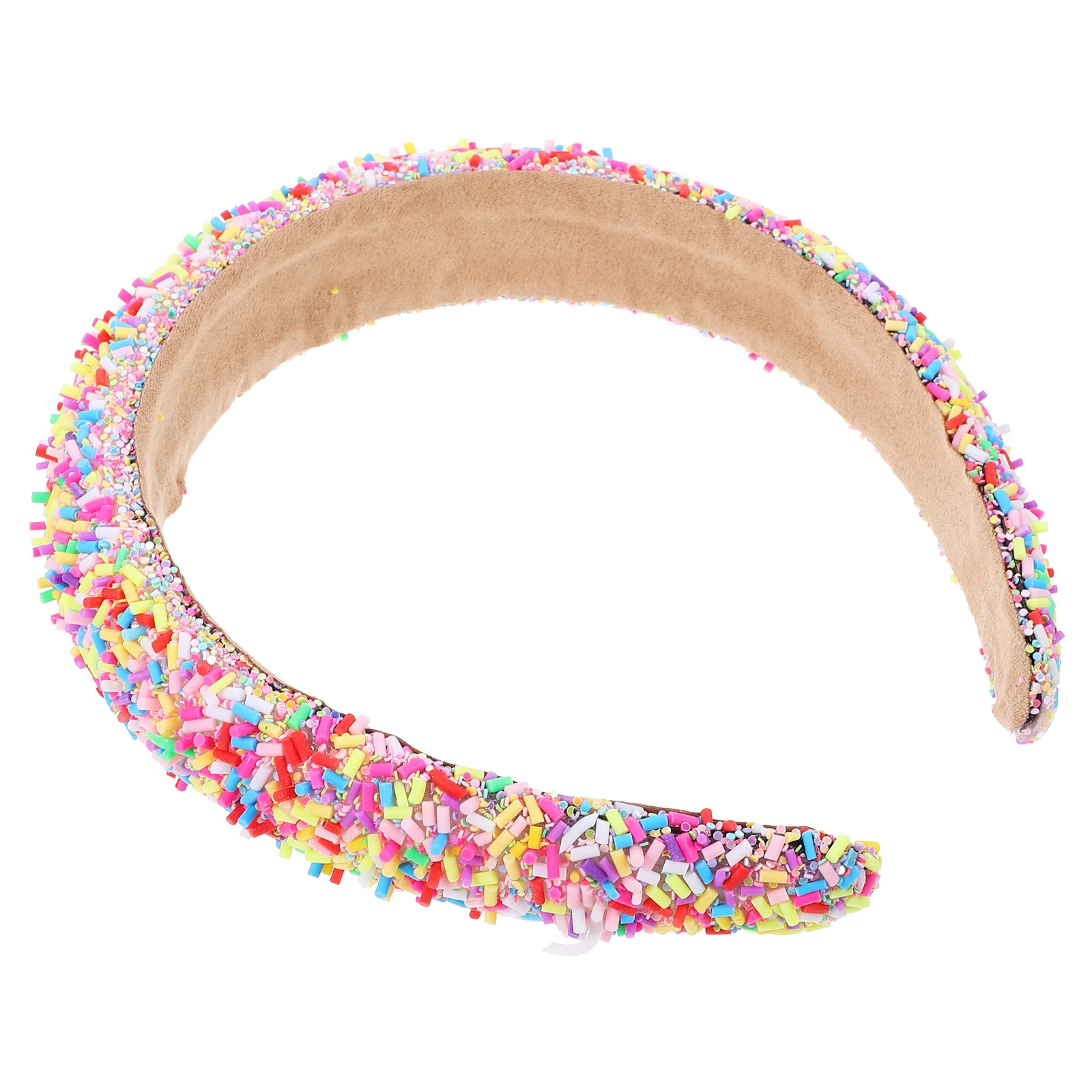عصابة رأس واسعة مزينة بلون الحلوى، عصابة رأس مريحة ومرنة للنساء والفتيات المراهقات وإكسسوارات الموضة