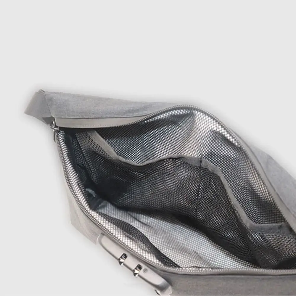 Combination Lock Smell Proof Stash Bag Waterproof with Handle Smell Isolation Case Portable Double Zipper Travel Medicine Box